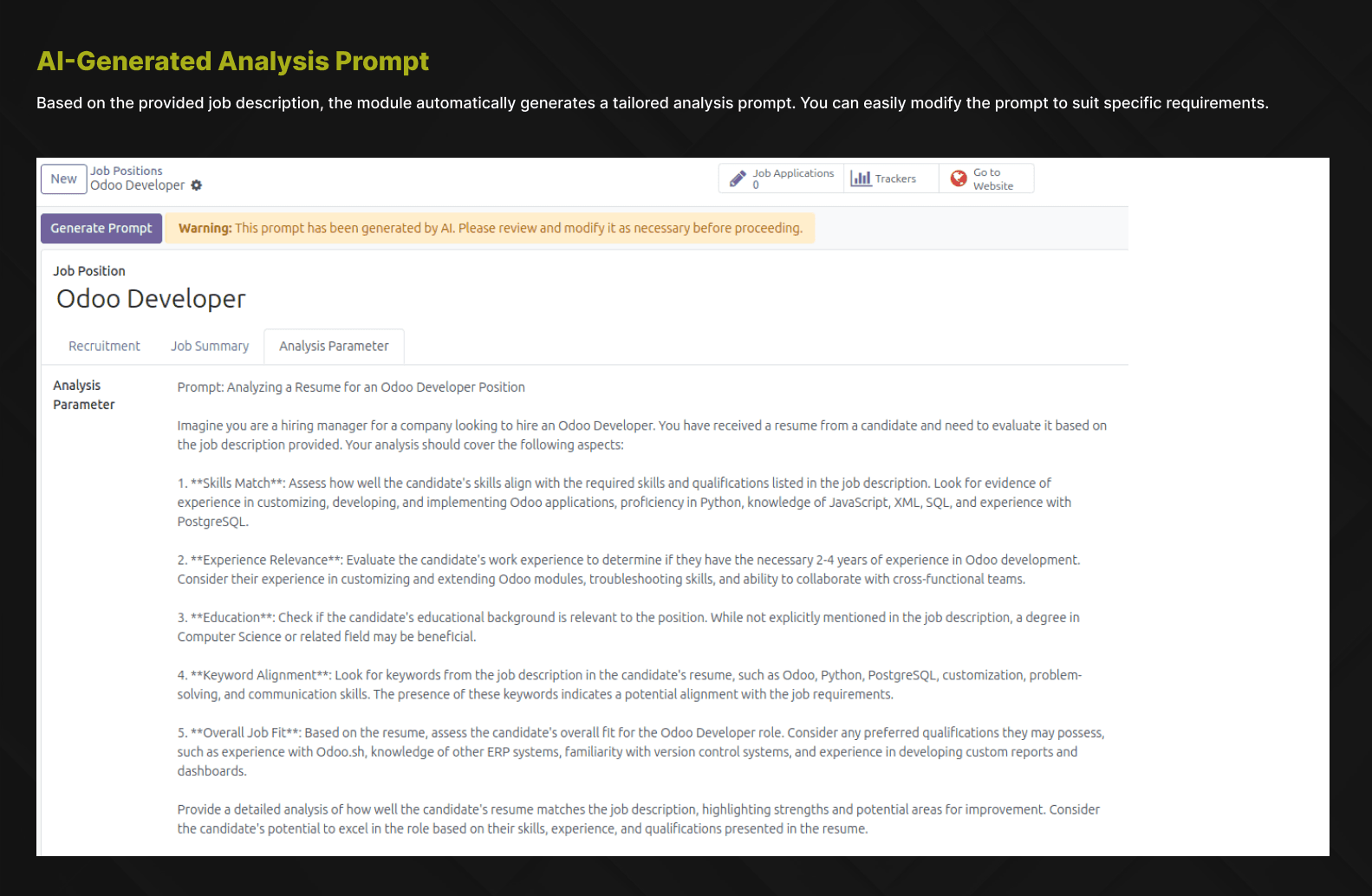 AI insights and recommendations