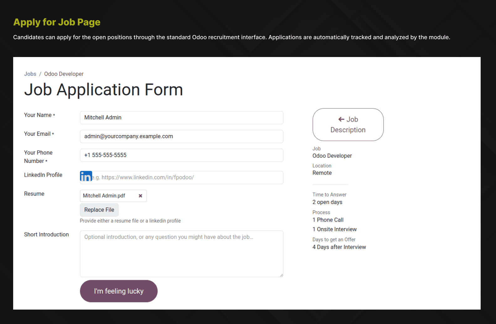 Recruitment pipeline view